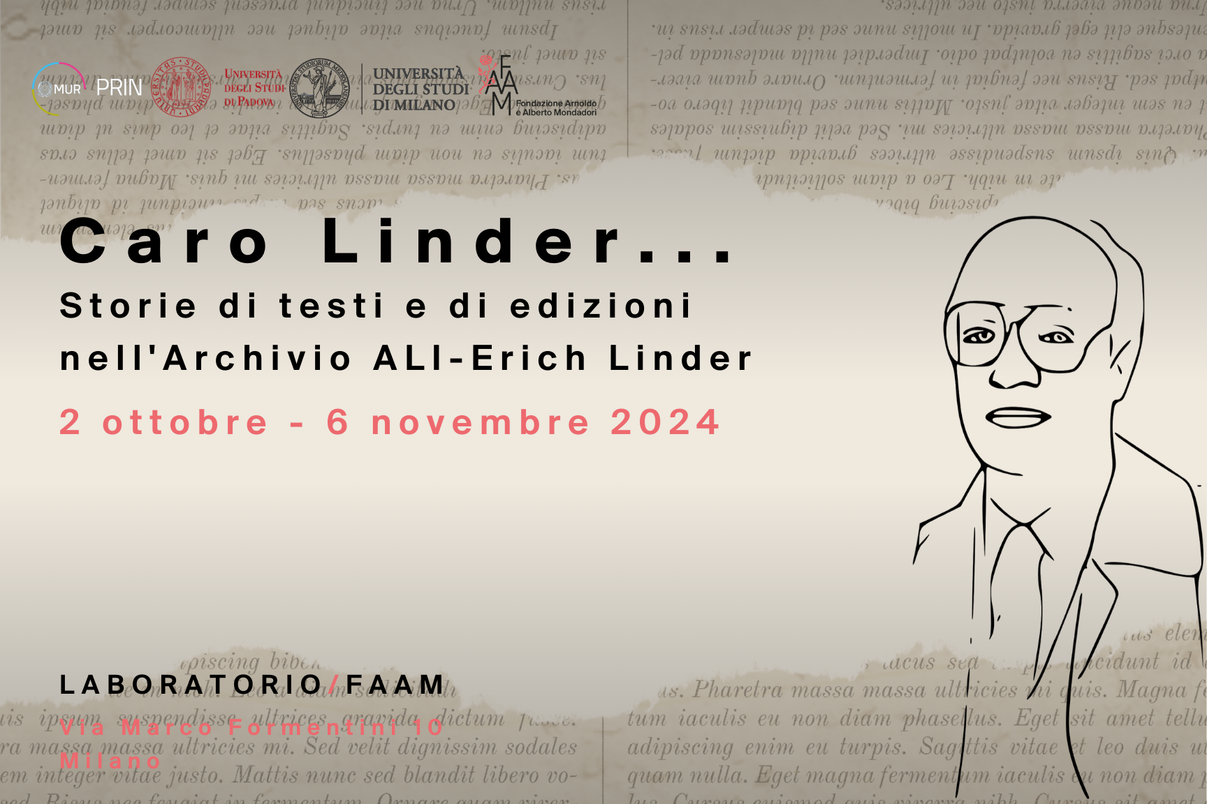 Inaugurazione della mostra &quot;Caro Linder&quot; (2 ottobre - 6 novembre 2024)