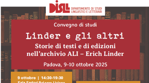 Convegno "Linder e gli altri. Storie di testi e di edizioni nell'archivio ALI - Erich Linder" Convegno "Linder e gli altri. Storie di testi e di edizioni nell'archivio ALI - Erich Linder"